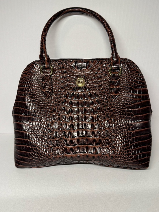 Liz Claiborne Handbags - Liz Claiborne Brown Croc Embossed Satchel Handbag Faux Alligator Purse